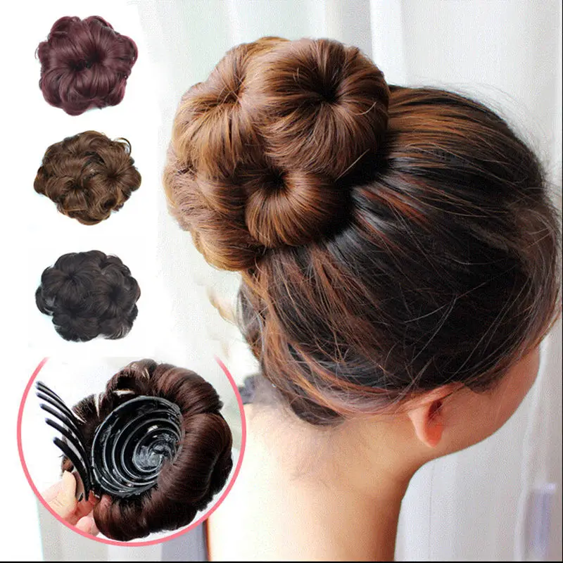 Easy Clip In Big Flower bandana tiara Hair Bun bow crown Easy Clip In Big Flower bandana tiara Hair Bun bow crown