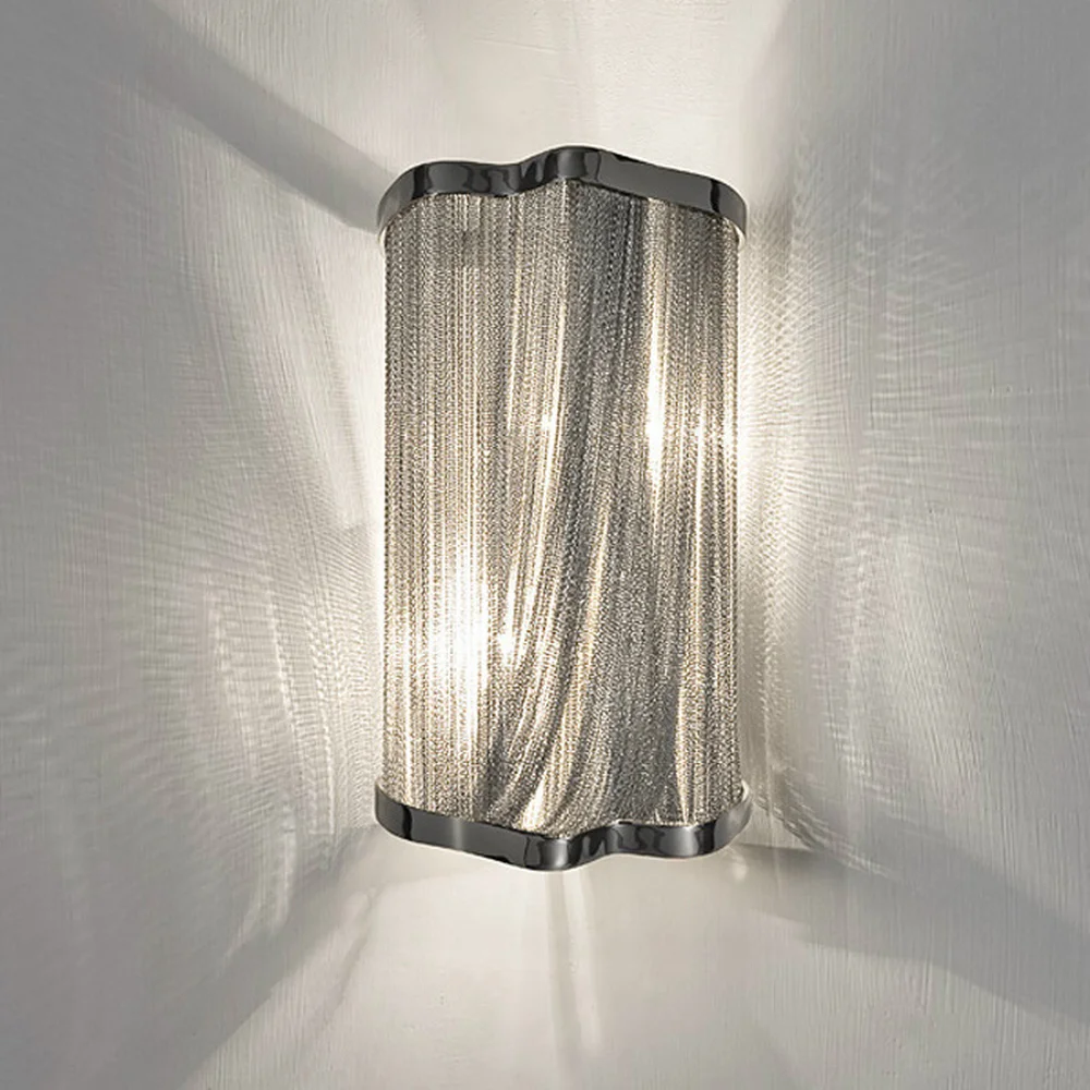 

Fringed aluminum chain wall lamp post modern chain lamp waterfall personality creative luxury chain wall lamp LM506923