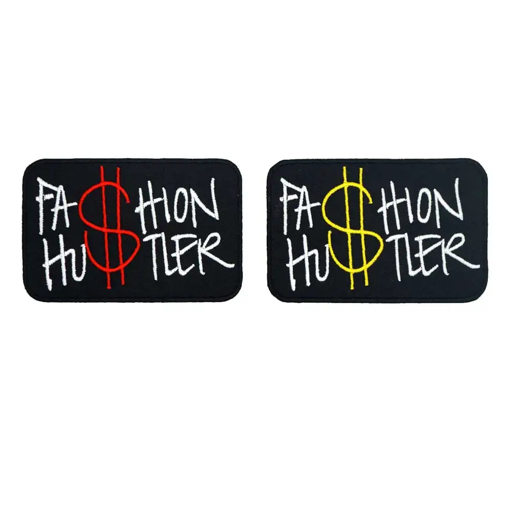 Модная Байкерская нашивка hutler name tag в стиле панк рок с вышивкой для байкеров