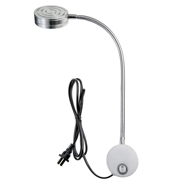 Wall Mounted Reading Light Lamp Flexible Gooseneck Light 5 Watts Headboard Reading Light for ...