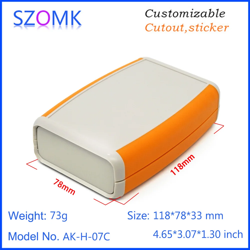 

4 pcs 118*78*33mm handheld plastic electronics project box abs pcb device enclosures for electronics plastic instrument housing