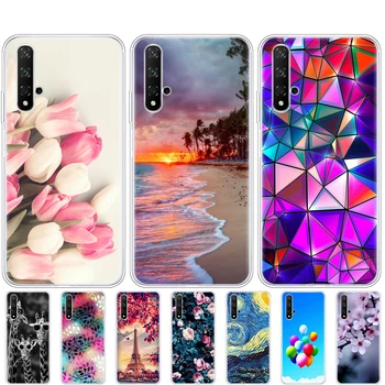 Перейти на Алиэкспресс и купить Чехол для Honor 20, силиконовая задняя крышка, чехол для телефона Huawei Honor 20 Pro Lite Honor20, роскошный мультяшный чехол для YAL-L21