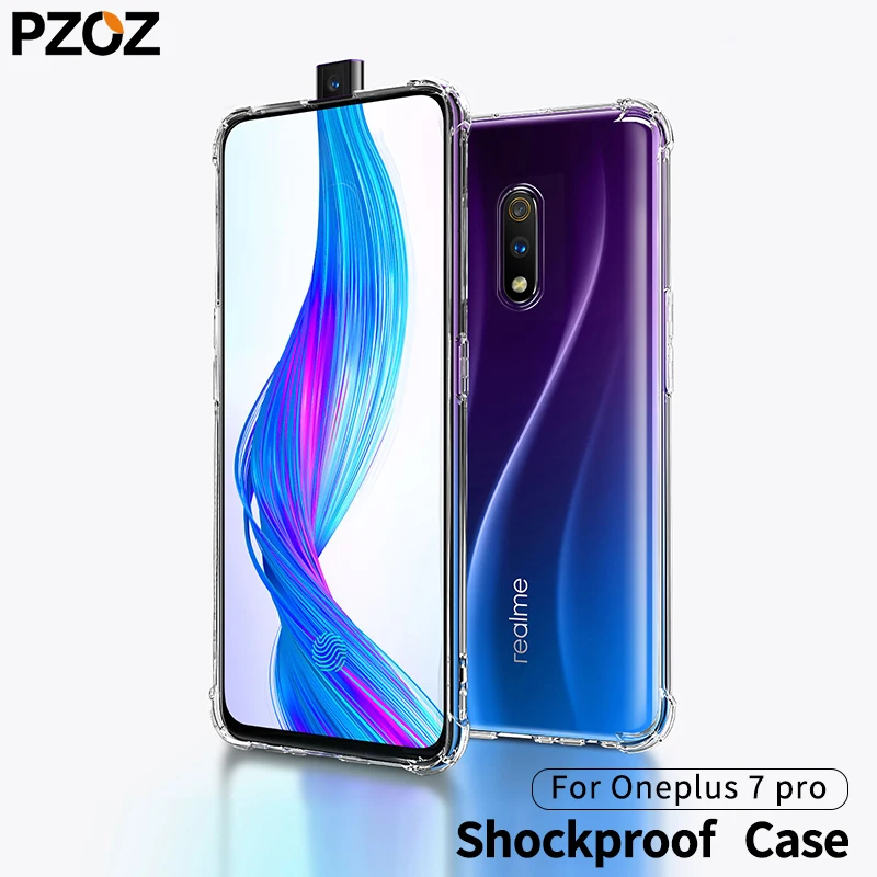 Чехол PZOZ для OPPO Realme X силиконовый ударопрочный прозрачный защитный чехол lite 3 Pro