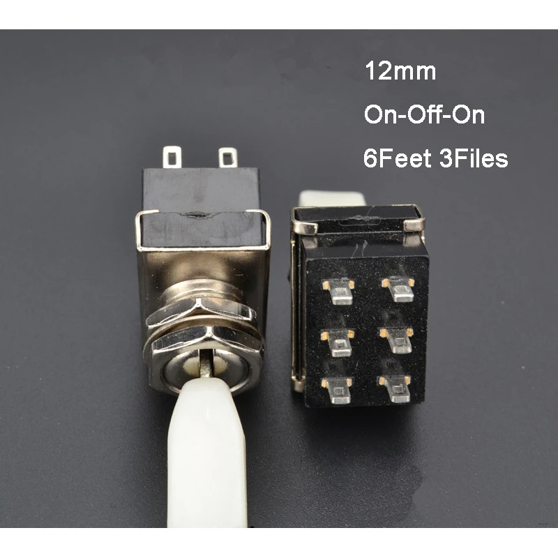 10Pcs 12mm Toggle Switch ON-OFF-ON 6 feet 3 files Boat Round Rocker | Обустройство дома