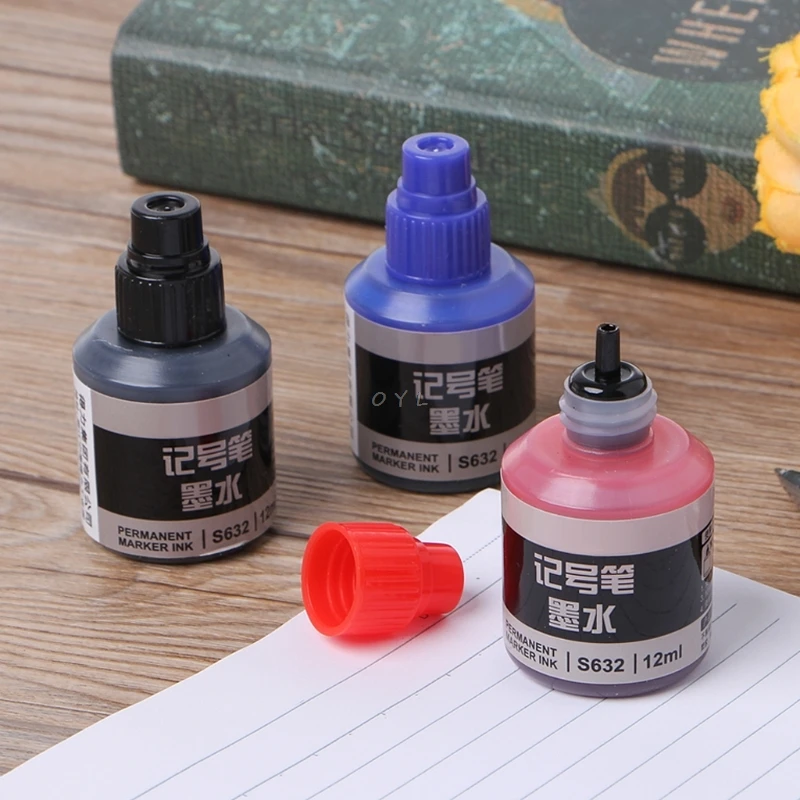 12 мл водостойкая мгновенно сухая граффити краска ручка масляные чернила Заправка для маркерных ручек