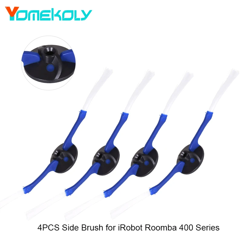 

4PCS Side Brushes Fit All Irobot Roomba 4xx Models 2 Armed Side Brush Replacement Accessories for Irobot Vacuum Cleaners