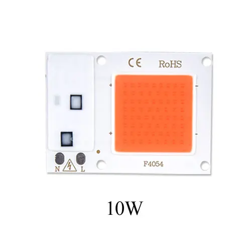 110V 220V COB рост светодиодный чип для выращивания светильник полный спектр мощностью 10 Вт, 20 Вт, 30 Вт диод Fitolampy Фито лампы для растений рассада цветы в помещении - Испускаемый цвет: 10W
