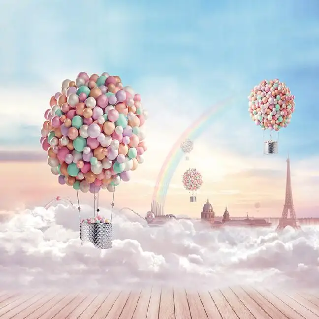 

SHENGYONGBAO Vinyl Custom Photography Backdrops Prop For Photo Studio Pink balloon Photography Backgrounds C-030