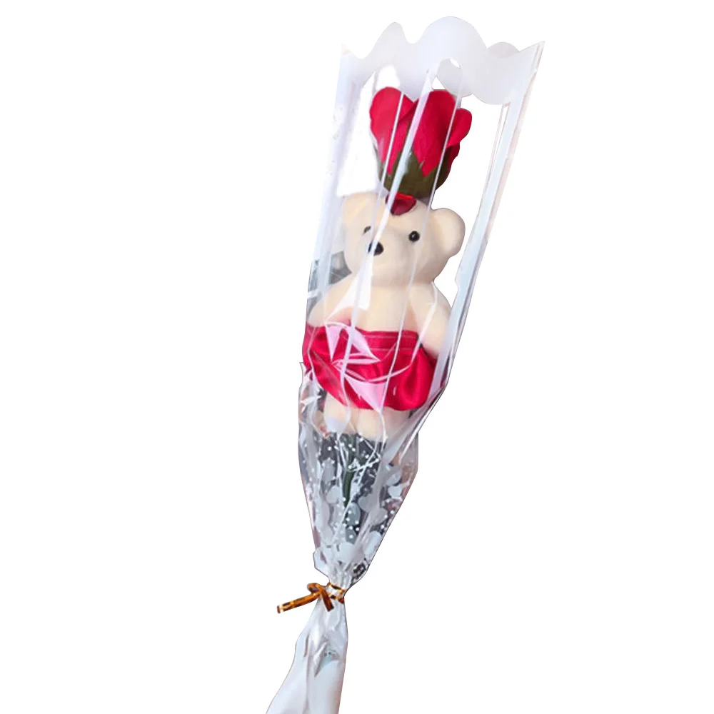 

Valentine'S Day Gifts Single Bear Bear Rose Soap Flower Teacher'S Day Mother'S Day Rose Small Gift