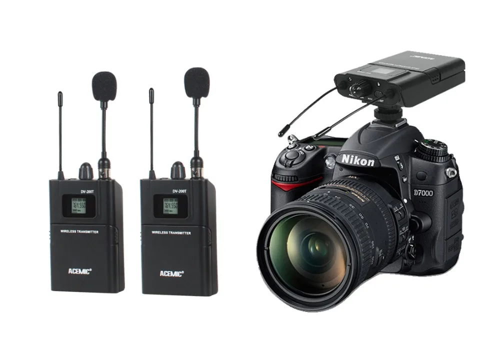 

ACEMIC Dual channels wireless camera/DSLR microphone system