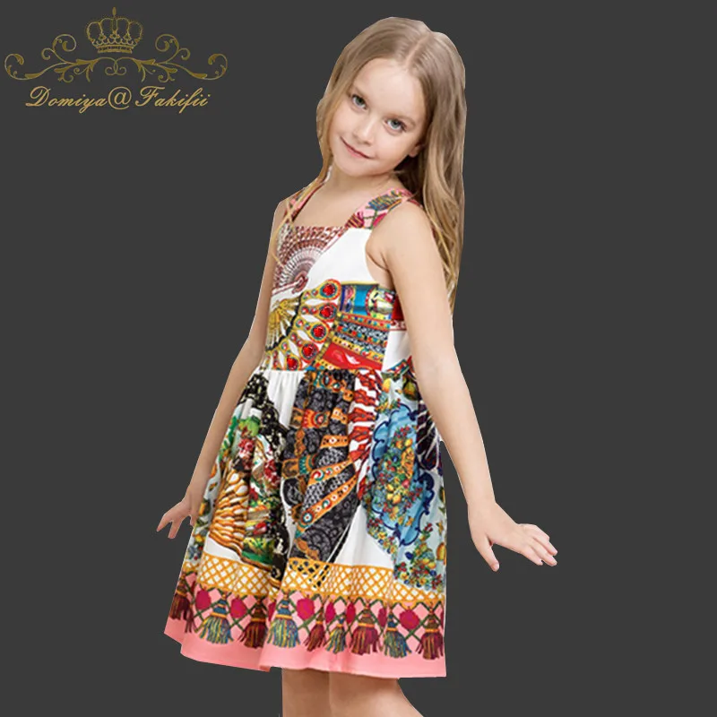 Domiya&Fakifii Girl Dress 2018 New Spring Kid Clothes Children Clothing Brand Rose Flower Print Sleeveless Baby Girl Dress Party цена Domiya&Fakifii Girl Dress 2018 New Spring Kid Clothes Children Clothing Brand Rose Flower Print Sleeveless Baby Girl Dress Party цены онлайн