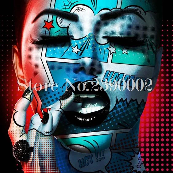Сексуальная женщина губы 5D DIY Алмазная вышивка крестиком Алмазная вышивка, девушка Татуировка полная Мозаика из стразов дьявол украшение дома - Цвет: V
