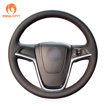 

MEWANT Black Artificial Leather Car Steering Wheel Cover for Opel Astra J Meriva B Zafira C Vauxhall Astra J 2009 2010-2017