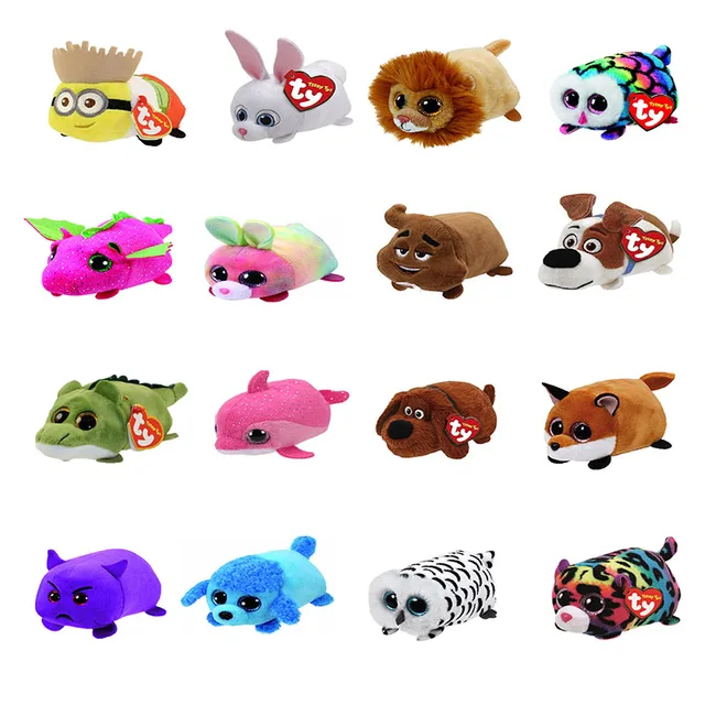 Cheap  4" 10cm Giraffe Turtle Fox Tiger Seal Penguin Dog Leopard Owl Stackable Plush Doll Toy