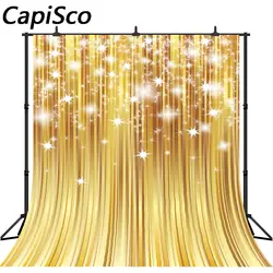 Фотофоны Capisco с золотыми блестящими звездами боке портретный фон для фотосъемки Вечерние Декорации Фотостудия