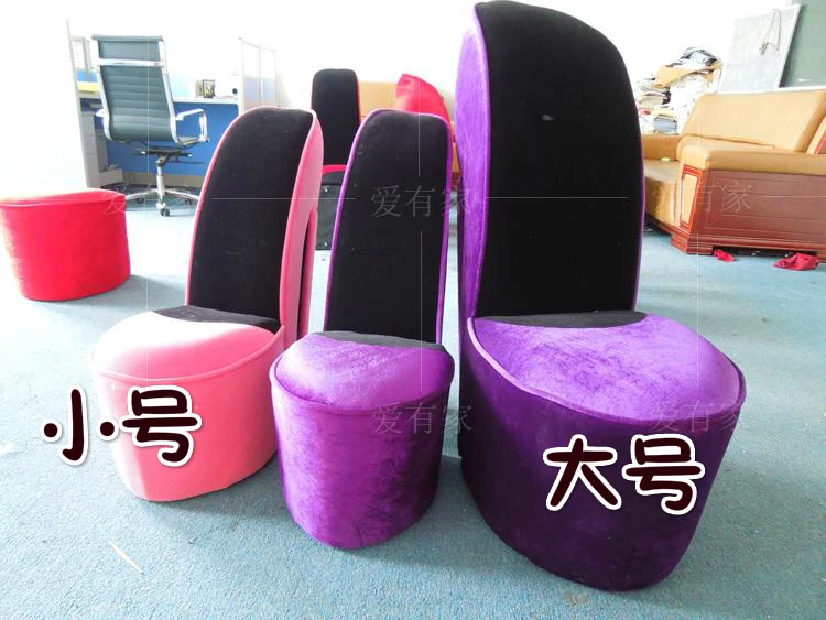 

Creative high heels sofa Leisure fashion for lazy people The computer chair individuality Single person cloth art small sofa