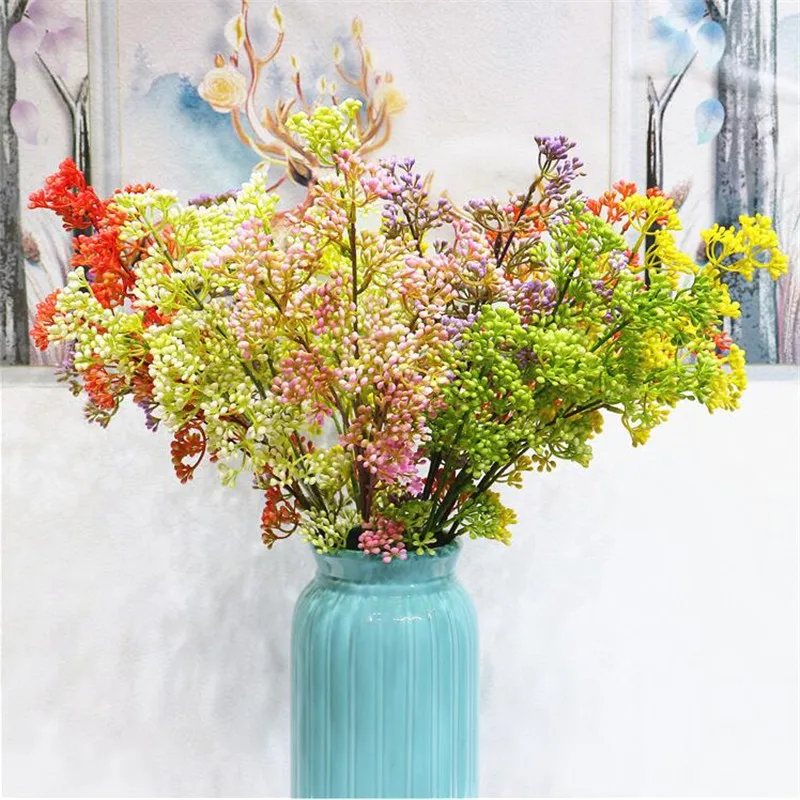 

Fake Milano (4 stems/piece) 25.98" Length Simulation Spray Color Plastic Greenery Plants Wedding Home Decorative Plant