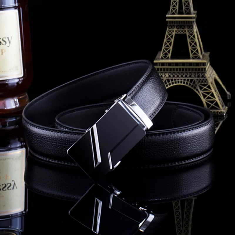 Мужской деловой ремень из ПУ кожи с автоматической пряжкой|leather belts for men|fashion leather