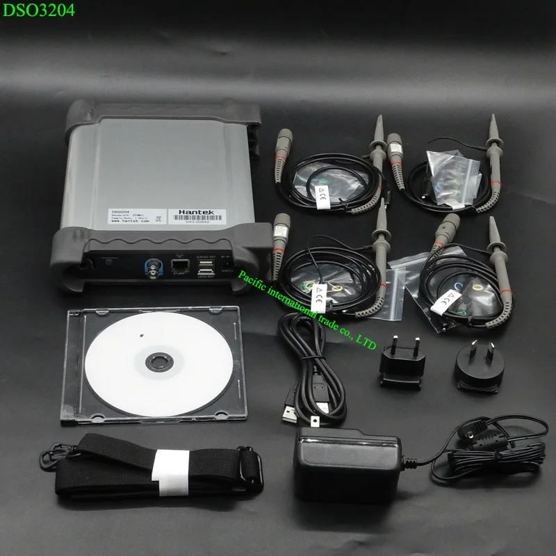 

Hantek DSO3204 200MHz bandwidth 4 channels digital oscilloscope +1GSa/s Real Sample Rate. Waveform Generator