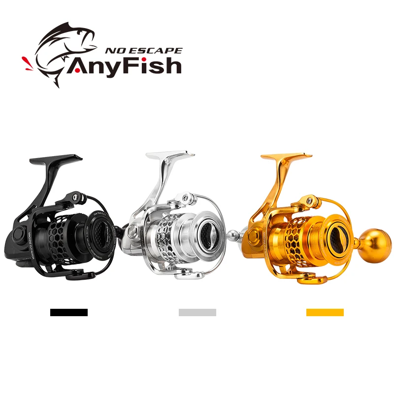 Оригинальная спиннинговая Рыболовная катушка ANYFISH METAL X 2000 3000 4000 5000 6000 10 + 1BB