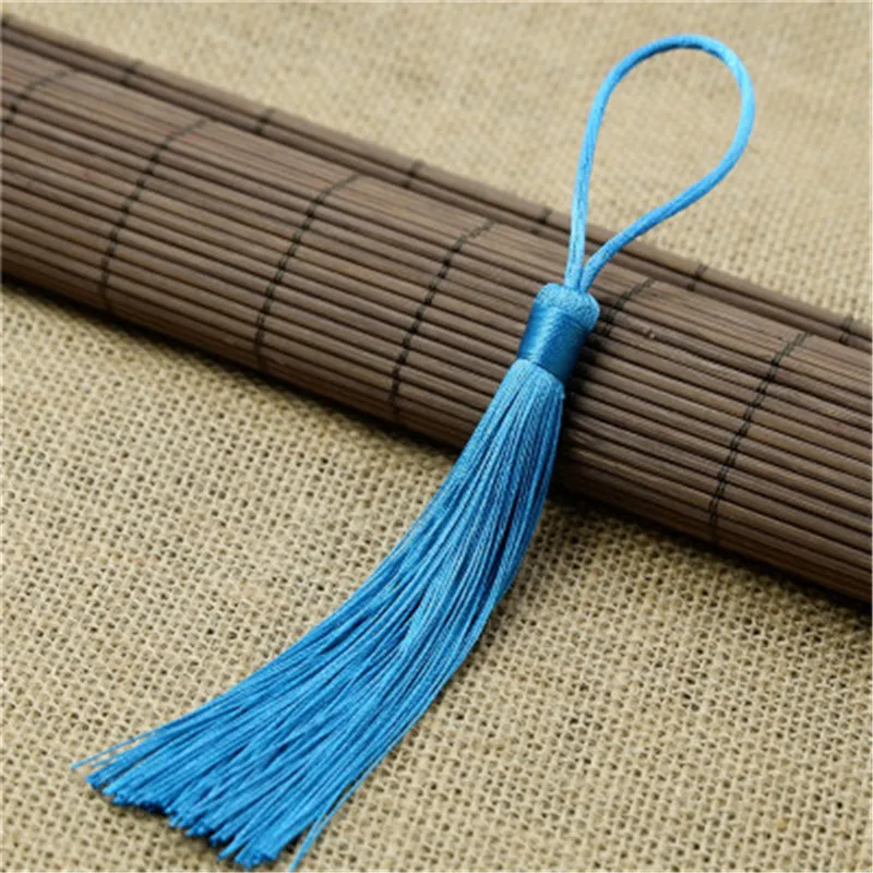 Yesucan 2PCS 12+5cm LongTassel Keychain Cellphone Straps Necklace Jewelry Charms DIY Accessories For Earrings Necklace Pendants