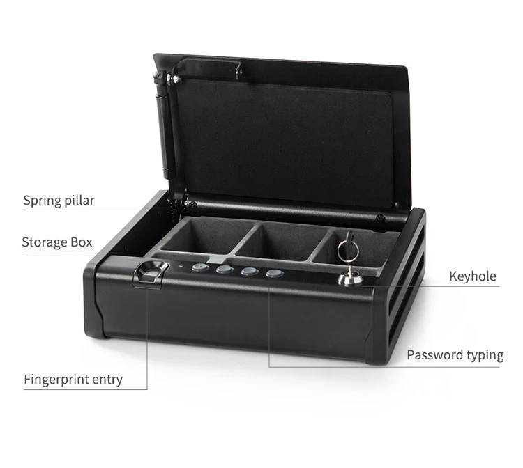 Master Lock Fingerprint Safes Electronic Compact Drawer Safe Box with Electronic Lock Solid Steel Waterproof Secret Box Gun Safe (12)