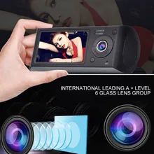 Car Vehicle DVR Data Recorder Automobile Data Recorder Dual HD Camera Dual Wide Angle With GPS Trajectories Data