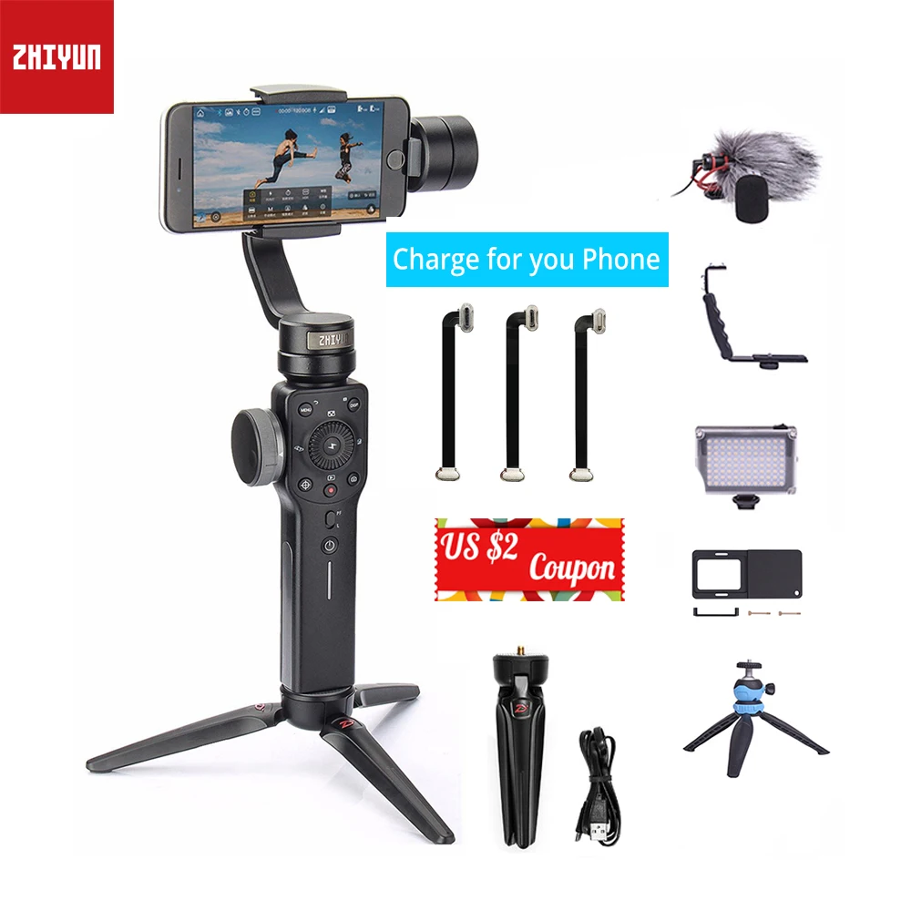 In stock zhiyun zhi yun smooth 4 handheld 3 axis smartphone gimbal stabilizer for Iphone Sumsang action camera Gopro PK Smooth Q feiyutech spg gimbal 3 axis handheld gimbal stabilizer for iphone 7 6 plus smartphone gopro action camera vs zhiyun smooth q