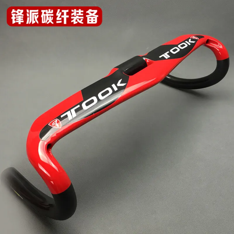 TOSEEK Full Carbon Fiber 31.8mm Handlebar BMX Road Bike Bent Bar
