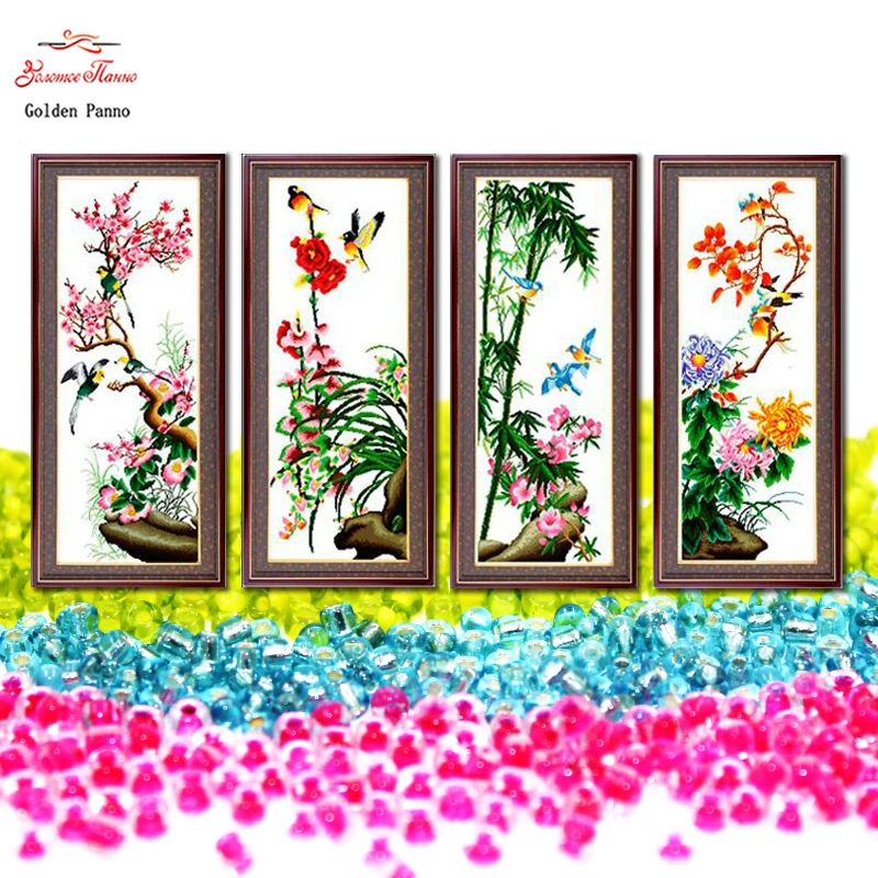 

Golden Panno,beads,Needlework,DIY,bead Cross stitch ,Embroidery stitch,Precise Printed painting,scenic Pattern cross,natural 801