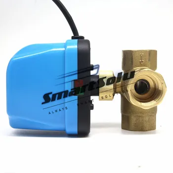 

Free shipping 220V/24V Tee Electric Valve AC220 Volt,cold&hot Water/Water vapor/heat gas/Central air conditioning Electric Ball