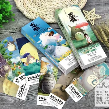 

32 pcs/pack Cartoon Totoro Comic Bookmark Paper Cartoon Animals Bookmark Promotional Gift Stationery Film Bookmark