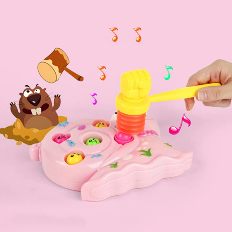 

Toddler Baby Kids Child Whistle Training Handle Plastic Durable Built in Whistle Toddler Toys Hammer Noise Maker 15cm