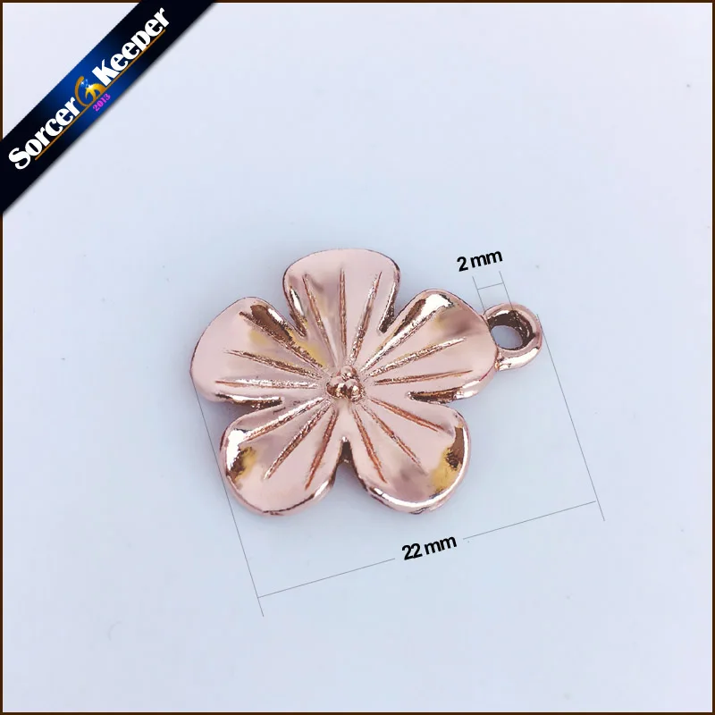 Wholesale Charms Fine Jewelry 20 PCs 20*22 mm KC Gold Tone Lily Flower