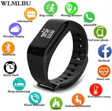 WLMLBU Fitness Tracker Wristband Heart Rate Monitor Smart Bracelet F1 Smartbracelet Blood Pressure With Pedometer Bracelet