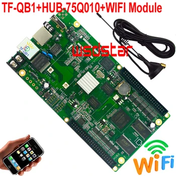 

TF-QB1+HUB-75Q010+WIFI Module USB+Network port LED controller 1024*96 Full color asynchronous LED control card 2pcs/lot