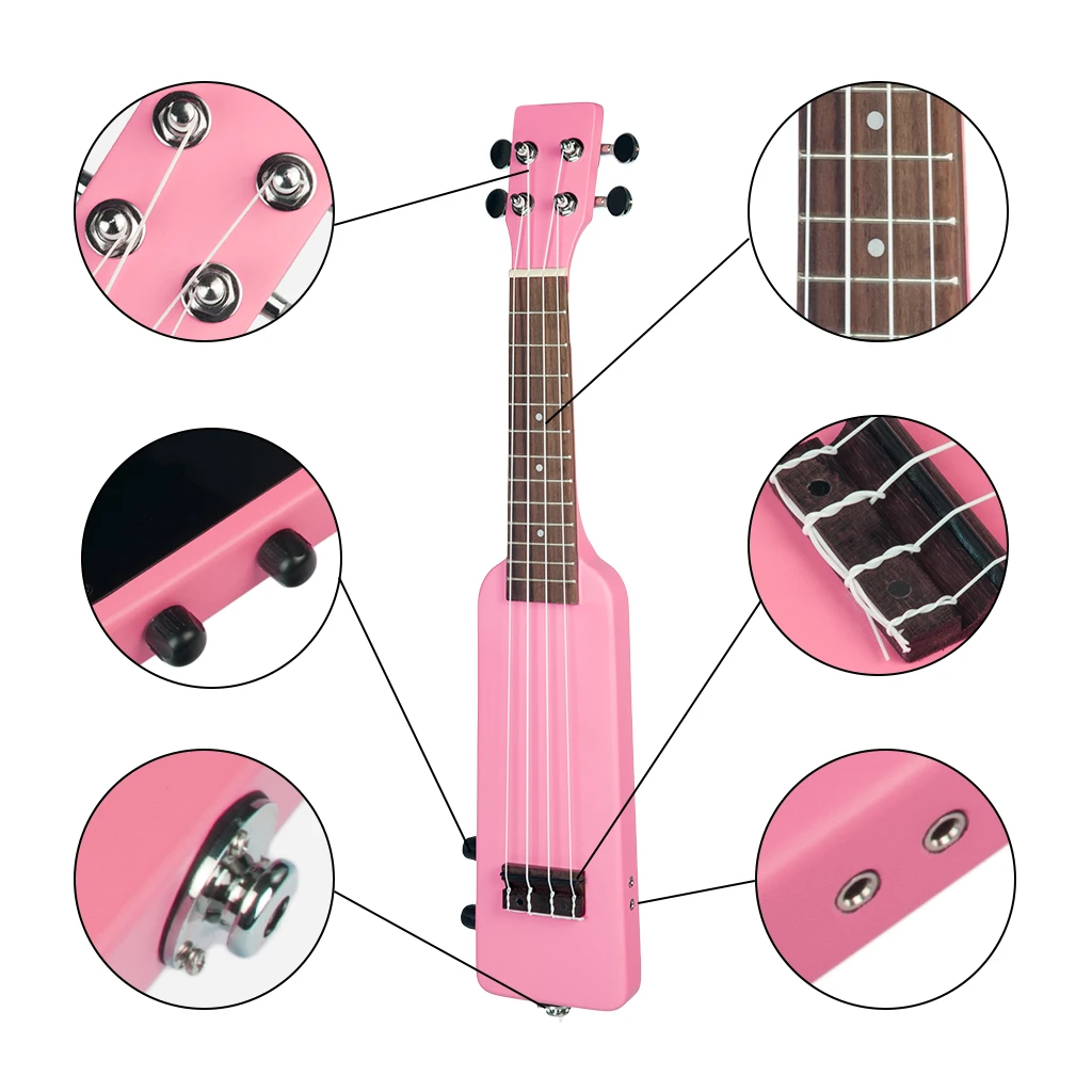 NAOMI 21 &quotOkoume Электрический Укулеле ukele Uke Kit W/Gig Bag 3 5 мм аудио кабель бесшумный