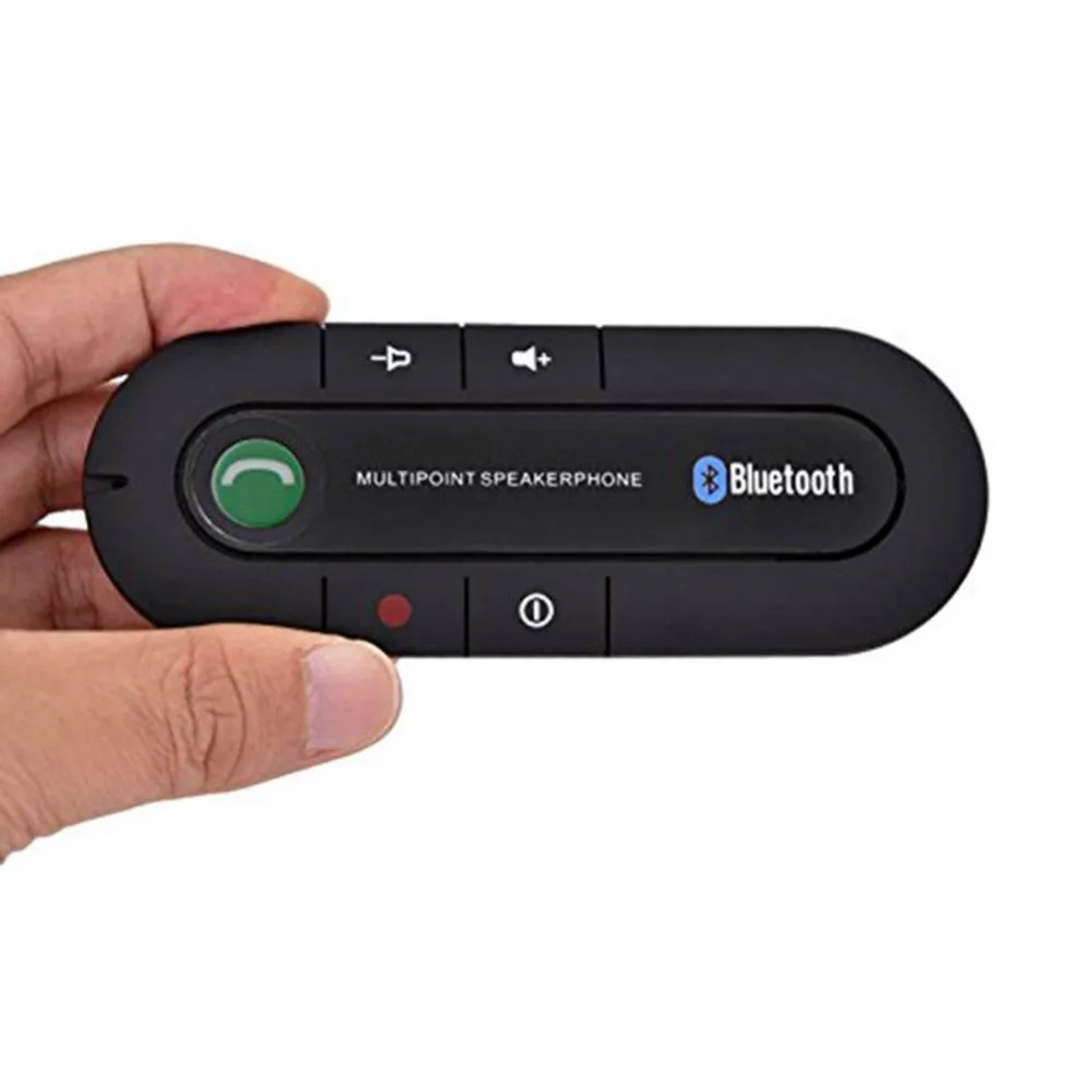 Universal Bluetooth Wireless Speaker Phone MP3 Player Car Kit Sun Visor Clip Speakerphone Car Charger socket (21)