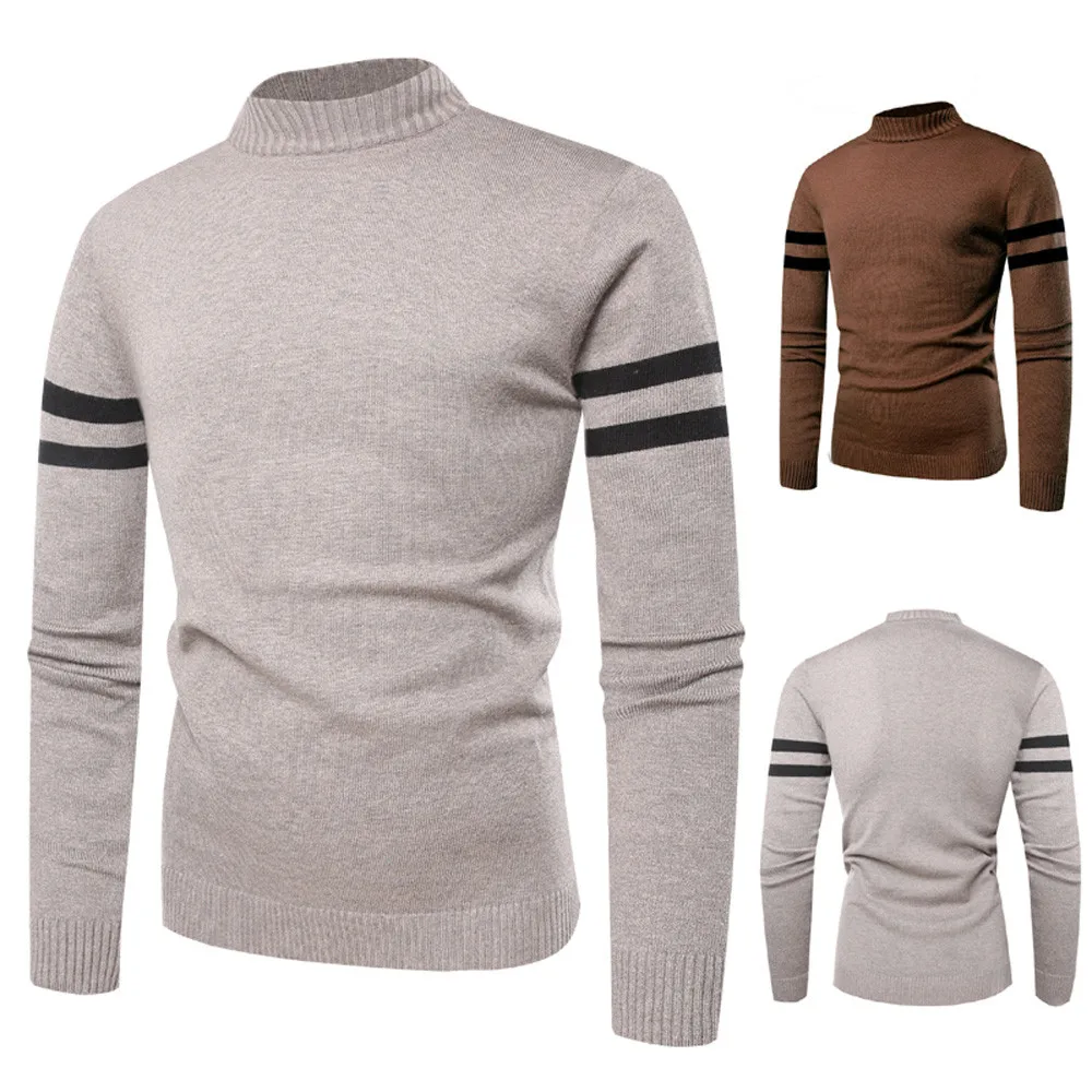 Sunfree Fashion Style Cool Boy Worth Having Winter Sweater Slim Striped