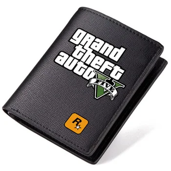 

New Fashion Grand Theft Auto Men PU Leather Wallet High Quality GTA Wallets For Boys Game Money Clip