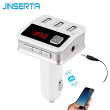Jinserta автомобиля MP3 аудио плеер Bluetooth fm-передатчик Беспроводной модулятор автомобильный комплект громкой связи 3 USB Порты и разъёмы AUX Вход Jack