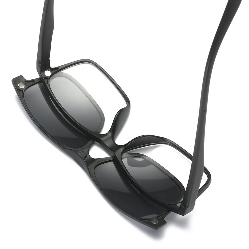 Набор Магнитных очков, оправа для очков с 5 шт., солнцезащитные очки на клипсах для женщин и мужчин, поляризованные зеркальные линзы, оптические очки для близорукости по рецепту