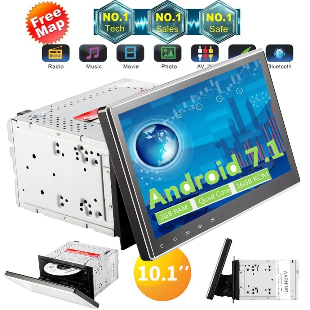 

Android 7.1 Car Stereo Double Din HeadUnit gps tracker In Dash Car Autoradio GPS Navigation Support Bluetooth Mirroring link Car