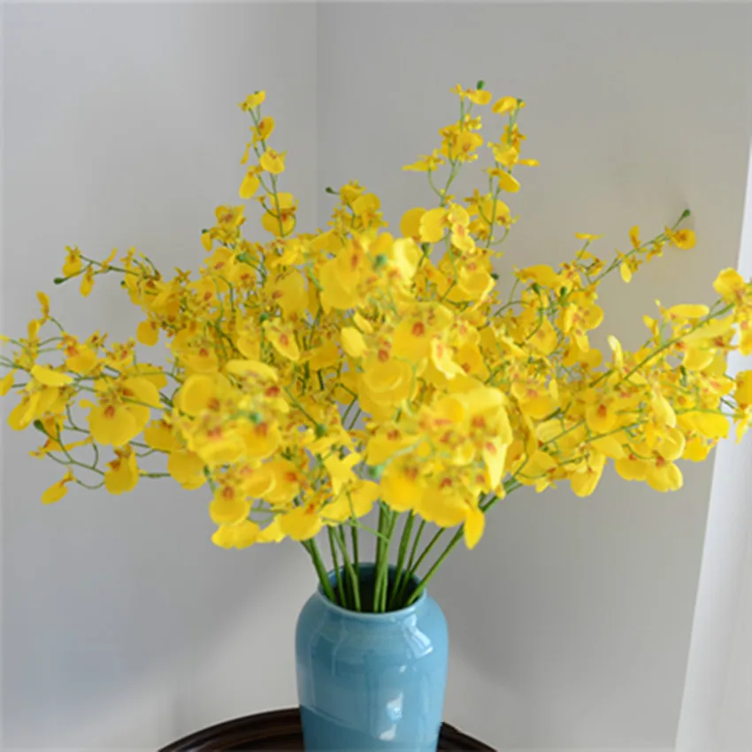 Single 4 Forks Dancing Orchid Artificial Flower New Fashion Decoration 80cm Funny Dance Lady Of Home | Дом и сад