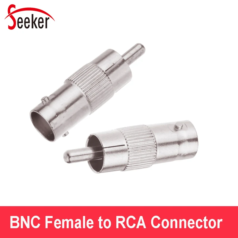 100 pack BNC Male to RCA Female Connector Adapter Coaxial CCTV