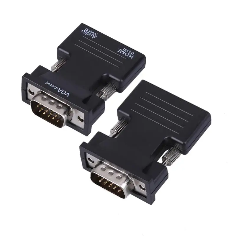 Преобразователь HDMI мама VGA папа с аудио адаптером поддержка 1080P сигнала адаптер
