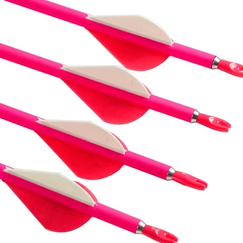 

6pcs Linkboy Archery Pure Carbon Arrow SP300-600 ID6.2mm 2inch Vanes Arrow Nock 75gr Tips for Compound Bow Hunting