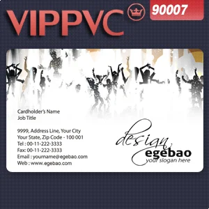 

a90007 free business card templates for PVC Card Design single faced printing