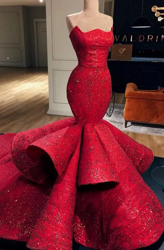 

Charming Sweetheart Mermad 2019 Prom Dresses Sexy Lace Applique Elegant Evening Dress
