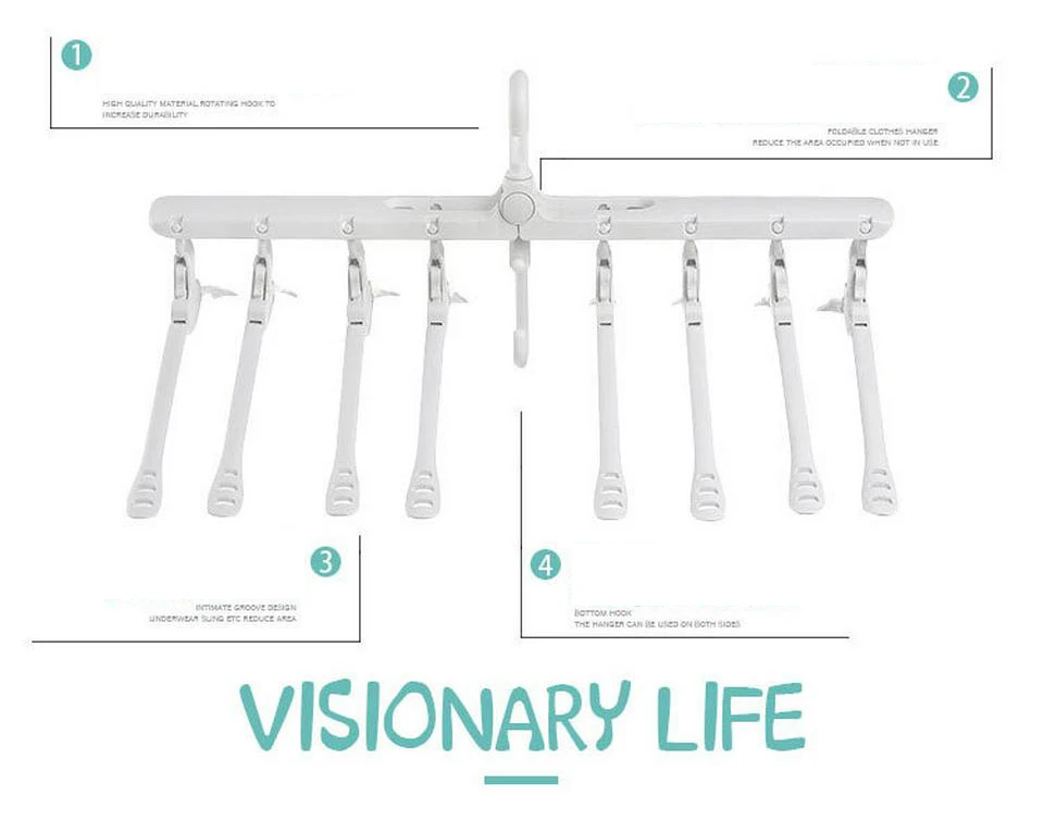 Волшебная многофункциональная пластиковая вешалка складная вешалка для одежды сушилка для одежды хранение одежды Экономия места аккуратные инструменты